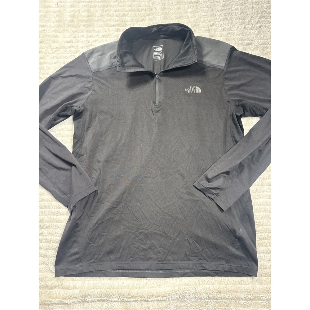 The North Face FlashDry XD Pullover Mens Large Black 1/4 Zip Shirt Athletic Top